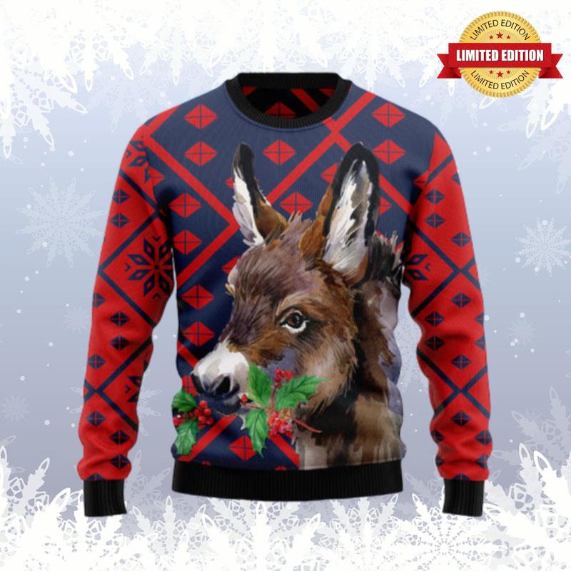 Donkey Christmas Ugly Sweaters For Men Women