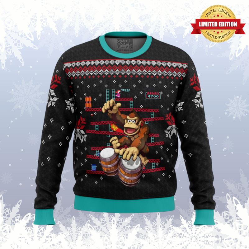 Donkey Kong Drums Ugly Sweaters For Men Women