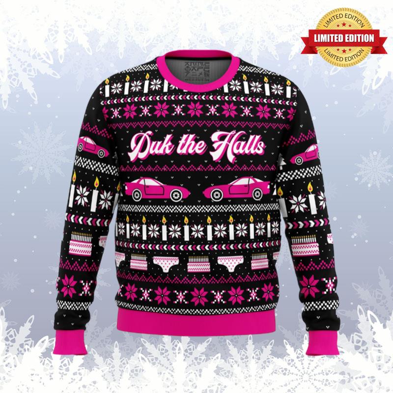 Duk the Halls Sixteen Candles Ugly Sweaters For Men Women