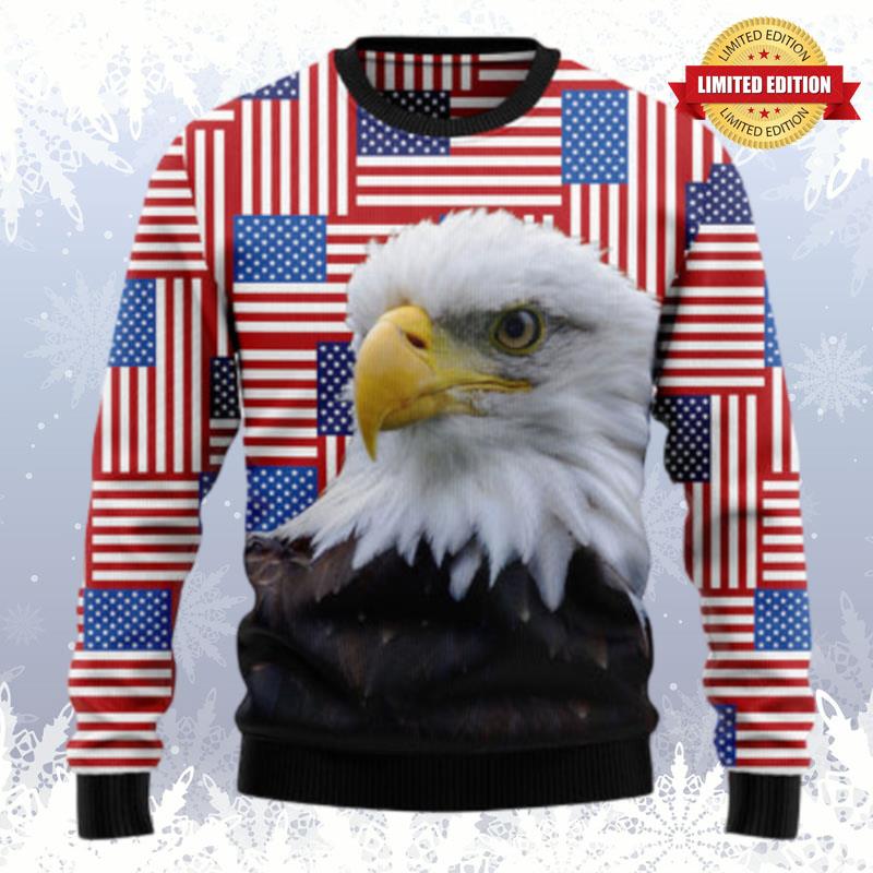 Eagle Usa Flag Ugly Sweaters For Men Women