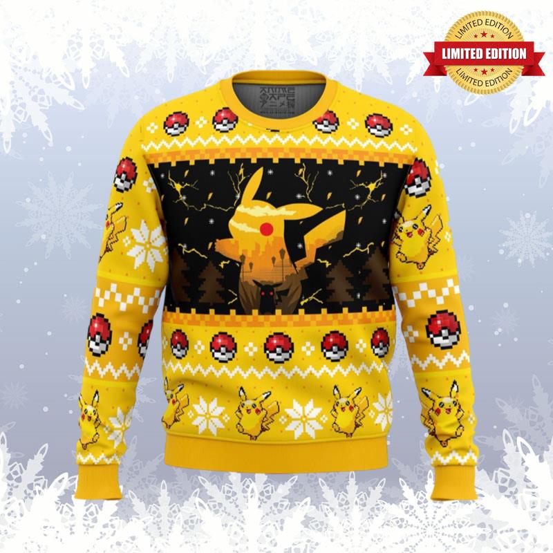 Electric Monster Pokemon Ugly Sweaters For Men Women