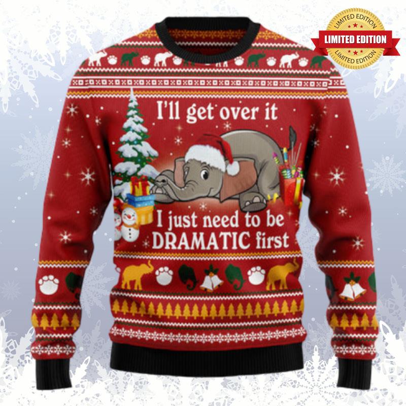 Elephant I ?l Get Over It Ugly Sweaters For Men Women