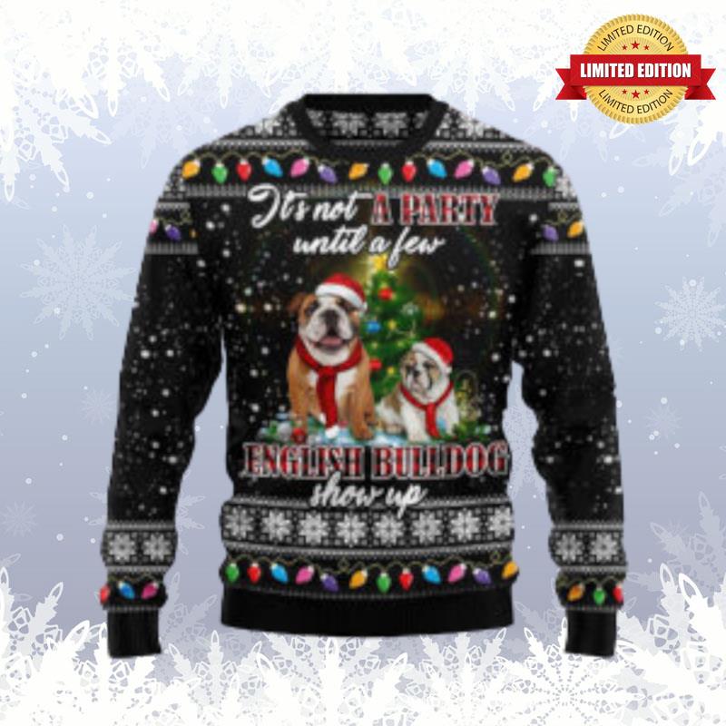 English Bulldog Show Up Ugly Sweaters For Men Women