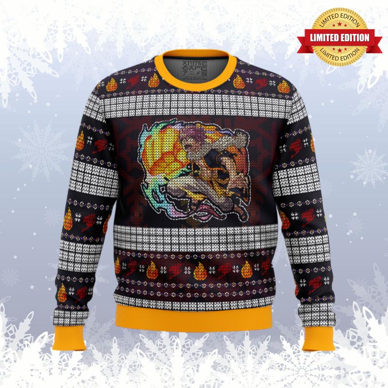 Fire Dragon's Iron Fist Dragneel Natsu Fairy Tail Ugly Sweaters For Men Women