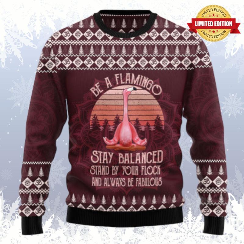 Flamingo Yoga Ugly Sweaters For Men Women