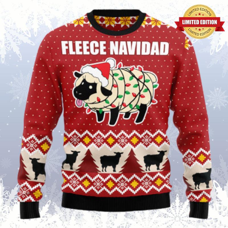 Fleece Navidad Ugly Sweaters For Men Women