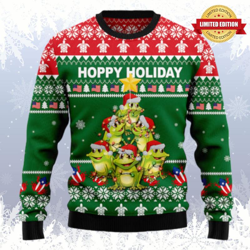 Frog Christmas Tree Ugly Sweaters For Men Women