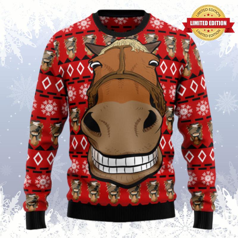 Funny Horse Christmas Ugly Sweaters For Men Women