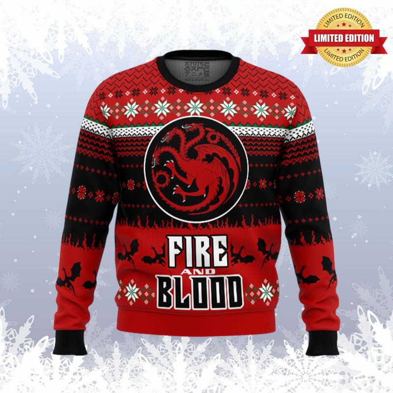 Game of Thrones Fire and Blood Ugly Sweaters For Men Women