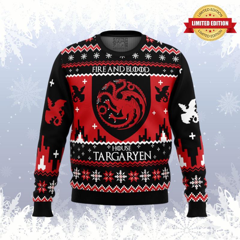 Game of Thrones House Targaryen Ugly Sweaters For Men Women