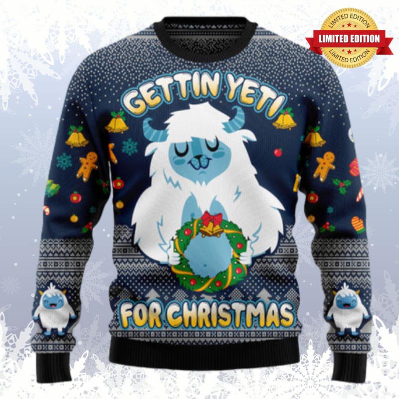 Gettin' Yeti For Christmas Ugly Sweaters For Men Women