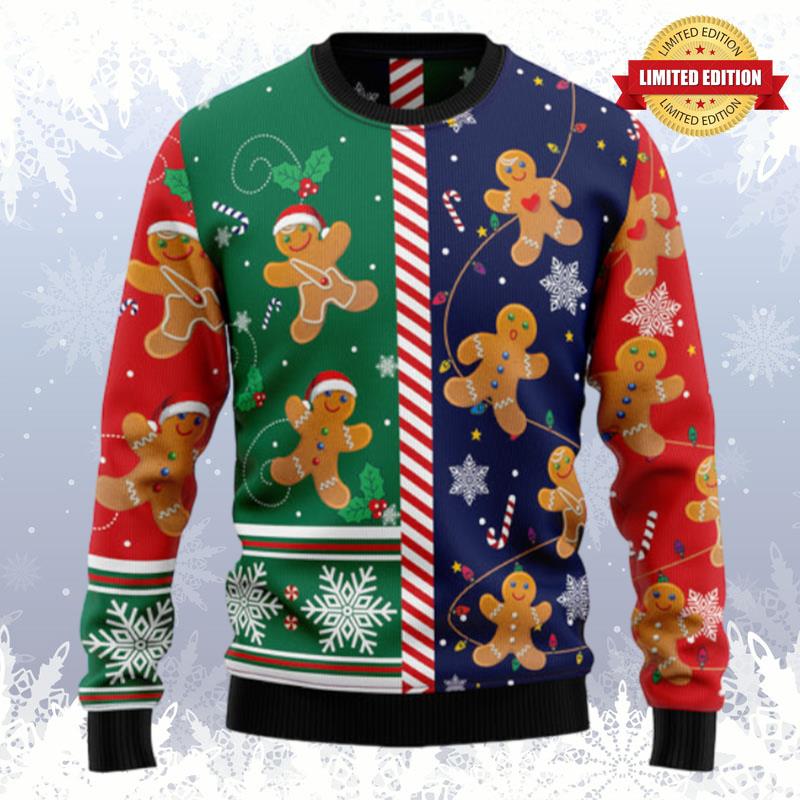 Gingerbread Christmas Cookie Ugly Sweaters For Men Women