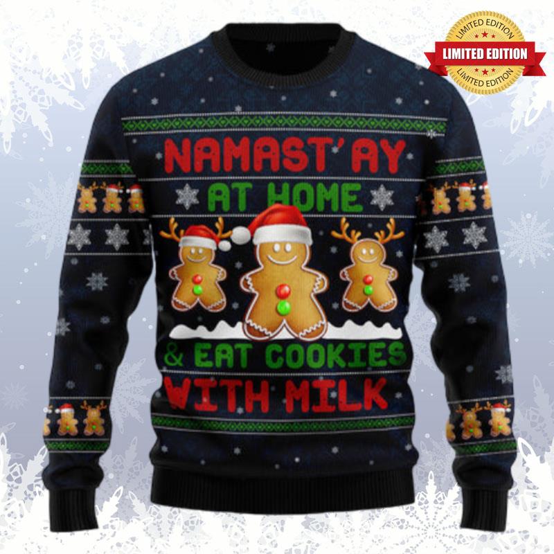 Gingerbread Namast?y Ugly Sweaters For Men Women