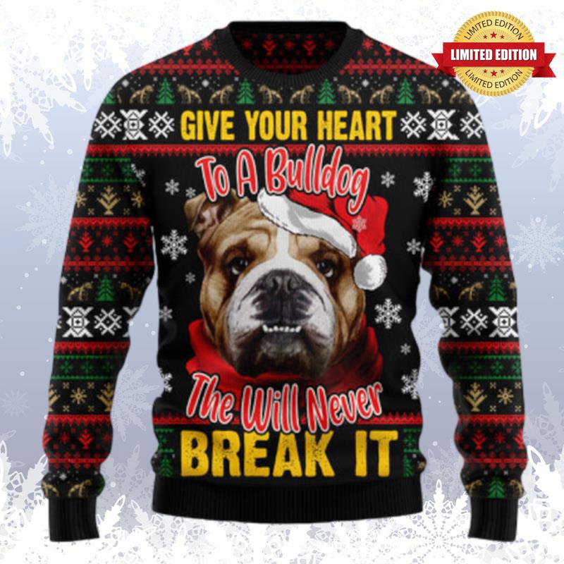 Give Your Heart Bulldog Ugly Sweaters For Men Women