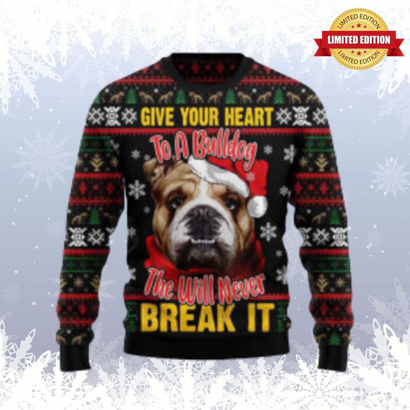 Give Your Heart Bulldog Ugly Sweaters For Men Women