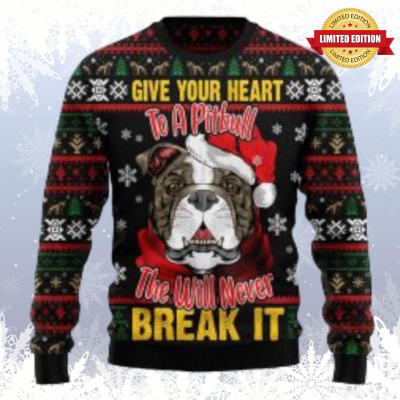 Give Your Heart Pitbull Family Ugly Sweaters For Men Women