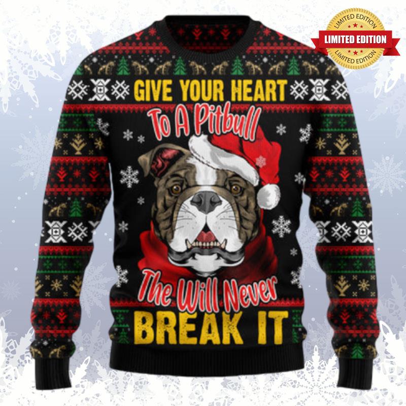 Give Your Heart Pitbull Ugly Sweaters For Men Women