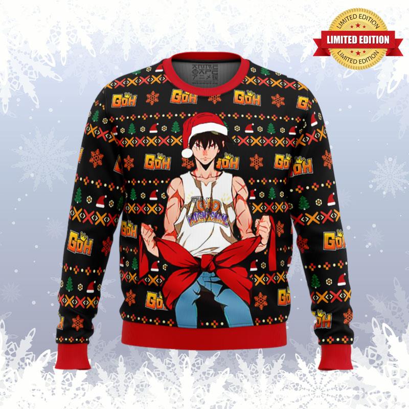 God of High School Santa Jin Mori Ugly Sweaters For Men Women - RugControl