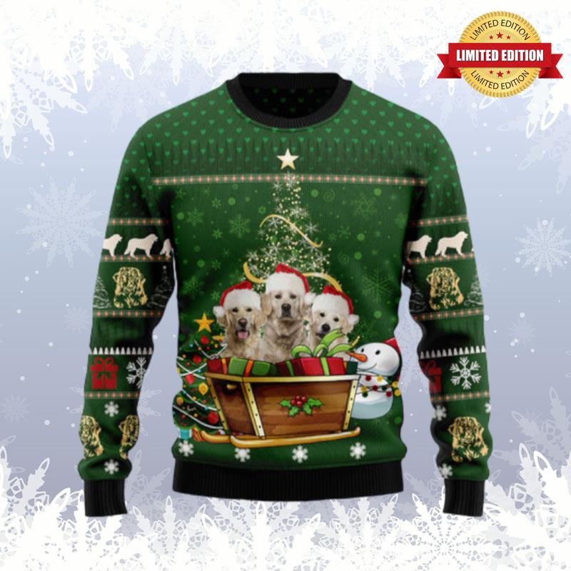 Golden Retriever Group Xmas Ugly Sweaters For Men Women - RugControl