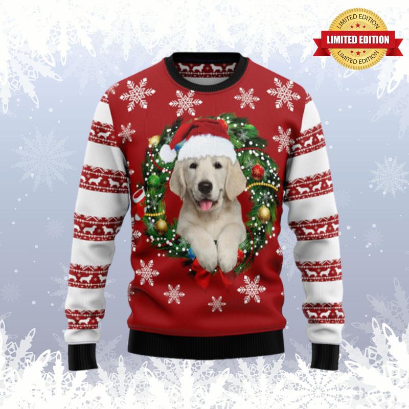 Golden Retriever Wearing Santa'S Hat Ugly Sweaters For Men Women ...