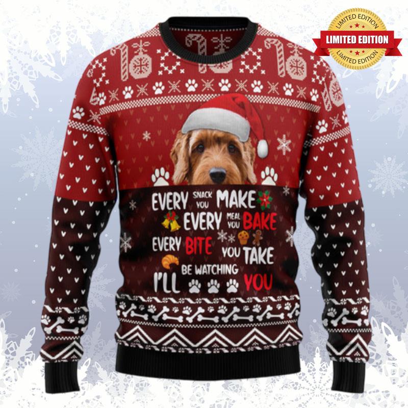 Goldendoodle Will Be Watching You Ugly Sweaters For Men Women