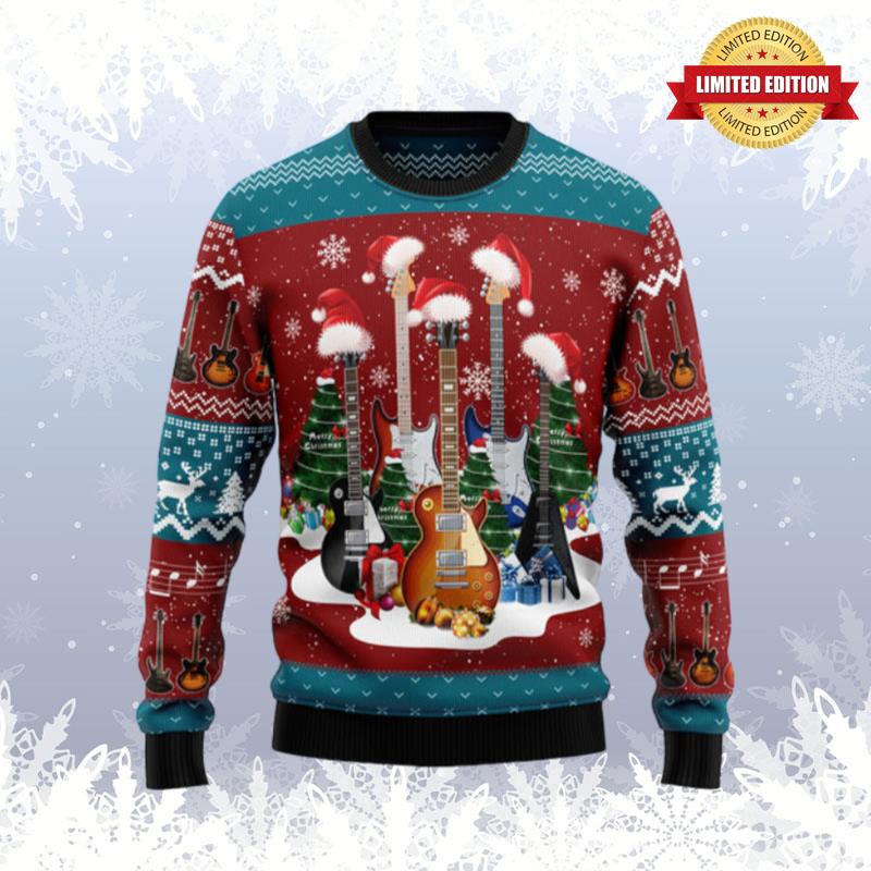 Guitar Christmas Ugly Sweaters For Men Women