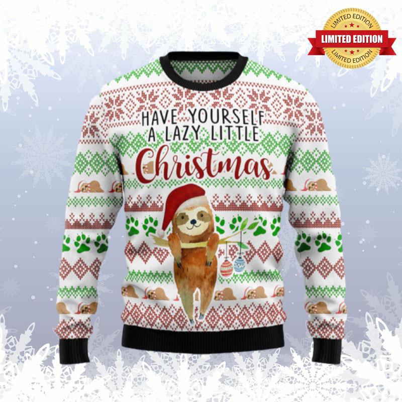 Have Yourself A Lazy Christmas Sloth Ugly Sweaters For Men Women