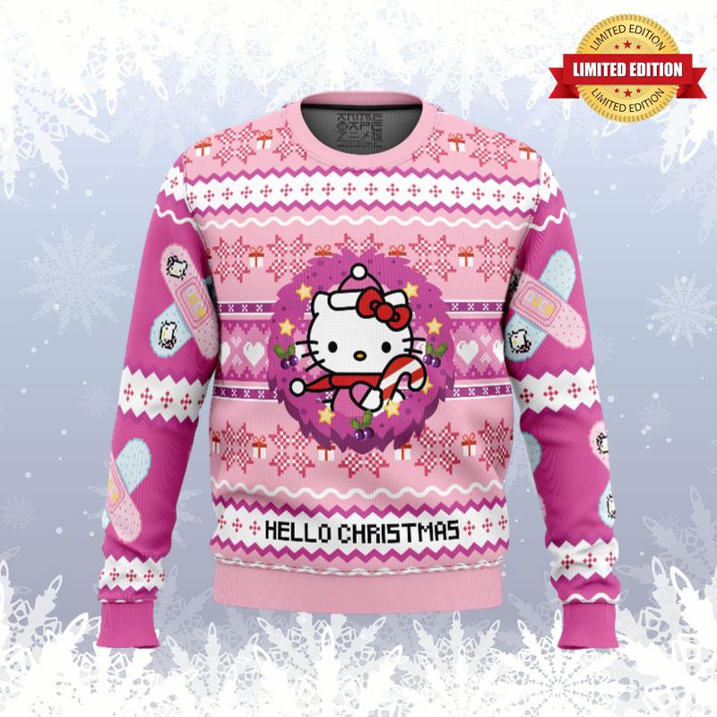 Hello Christmas Hello Kitty Ugly Sweaters For Men Women