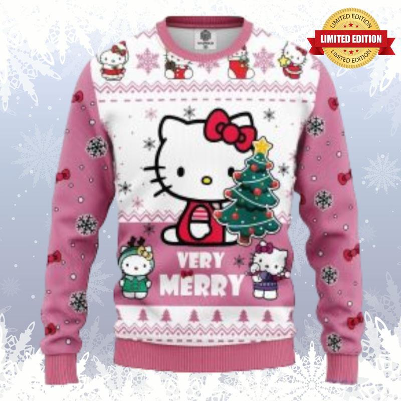 Hello Kitty Knitted Christmas Ugly Sweaters For Men Women