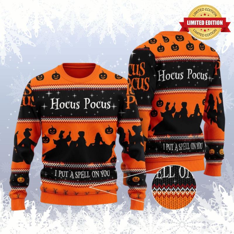 Hocus Pocus Movies Sanderson Sisters Witch Magic Ugly Sweaters For Men Women