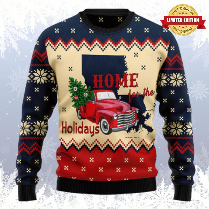 Home For The Holidays Louisiana Ugly Sweaters For Men Women