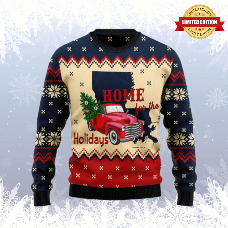 Home For The Holidays Louisiana Ugly Sweaters For Men Women