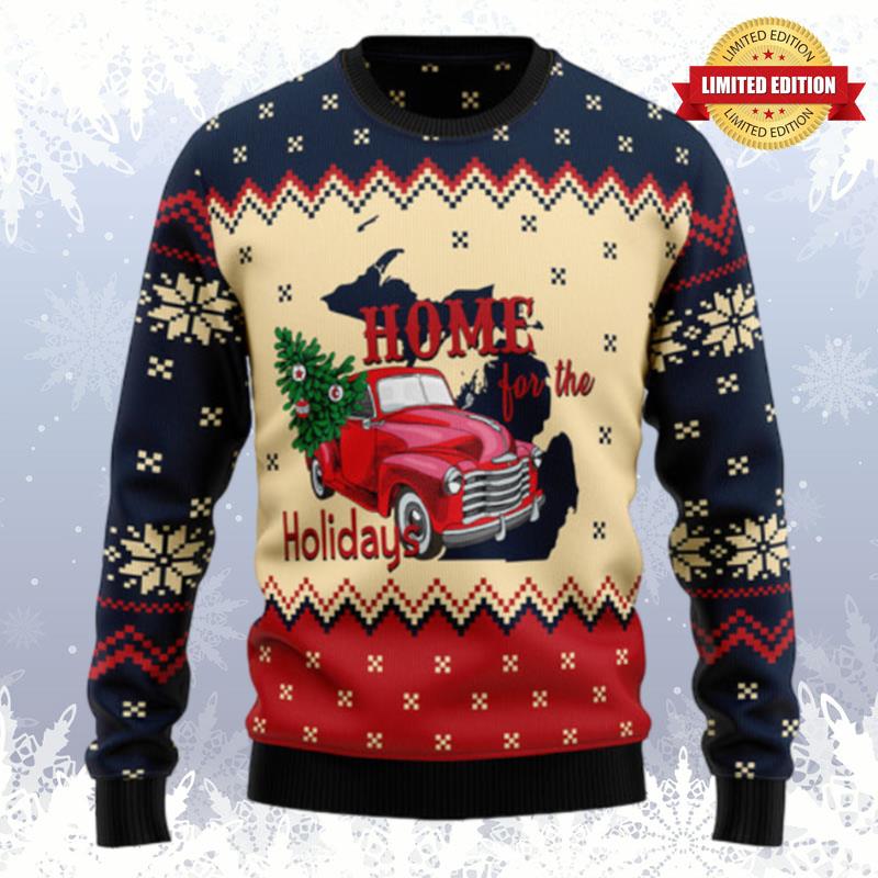 Home For The Holidays Michigan Ugly Sweaters For Men Women