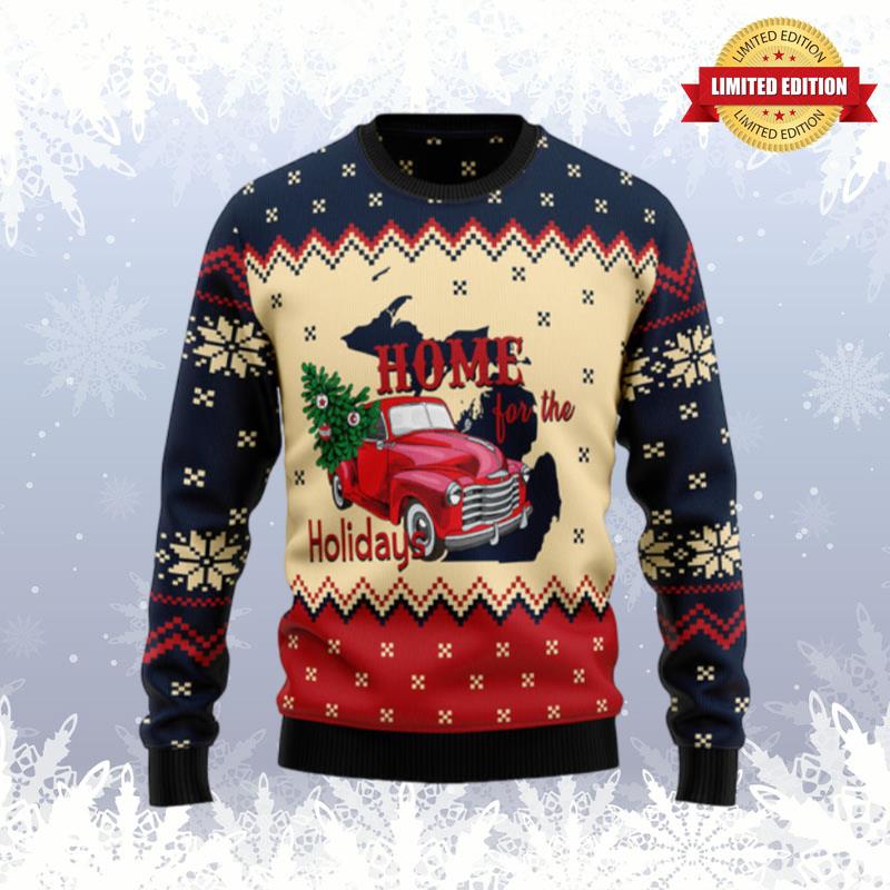 Home For The Holidays Michigan Ugly Sweaters For Men Women