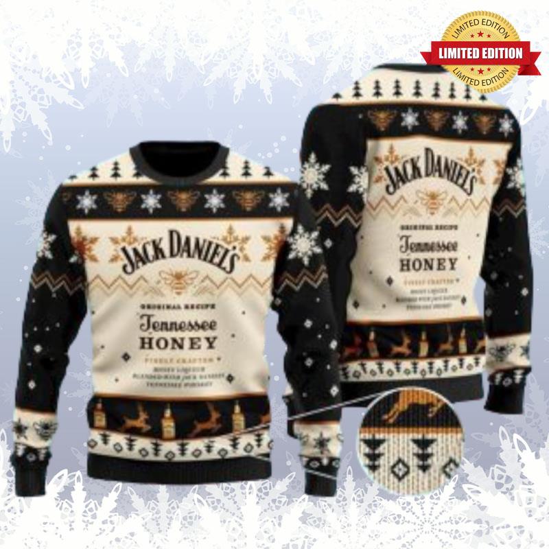 Honey Bee Jack Daniels Ugly Sweaters For Men Women