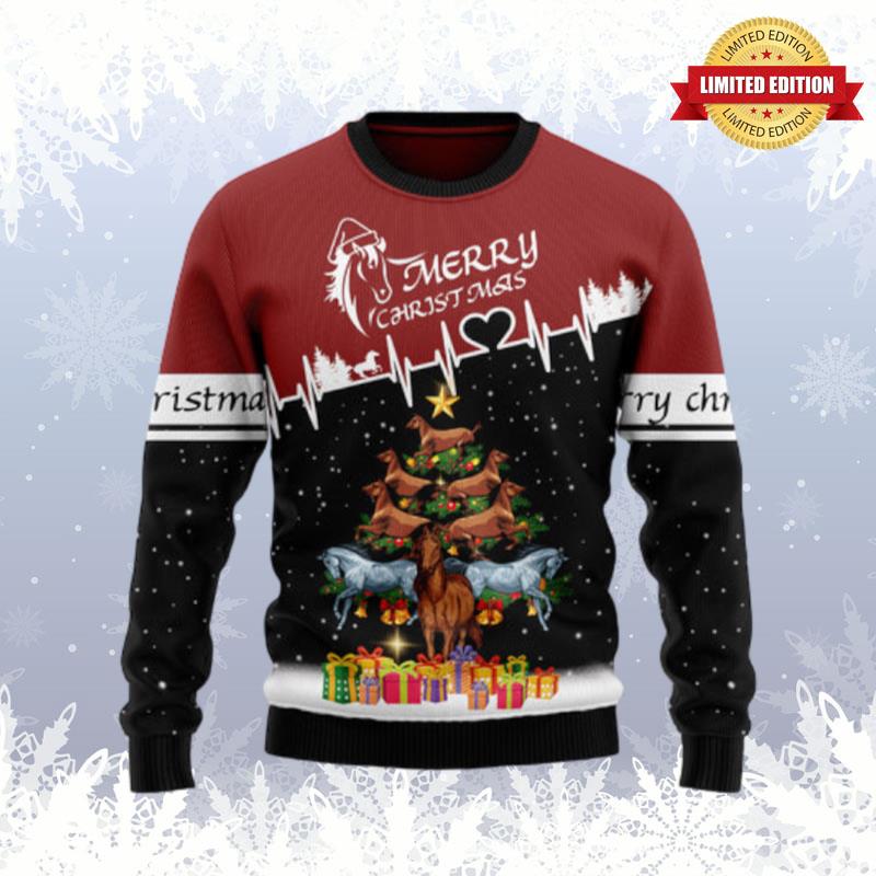 Horse Christmas Tree T2810 Ugly Christmas Sweater Ugly Sweaters For Men ...