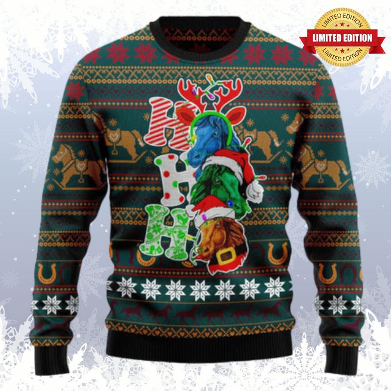 Horse Ho Ho Ho Ugly Sweaters For Men Women