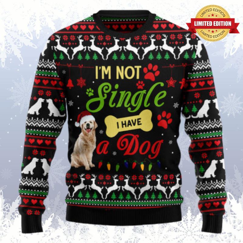 I'M Not Single I Have A Golden Retriever Ugly Sweaters For Men Women