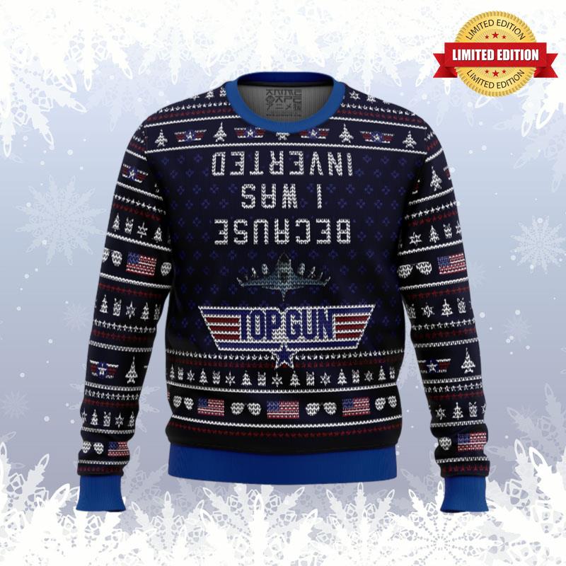 Inverted Top Gun Ugly Sweaters For Men Women