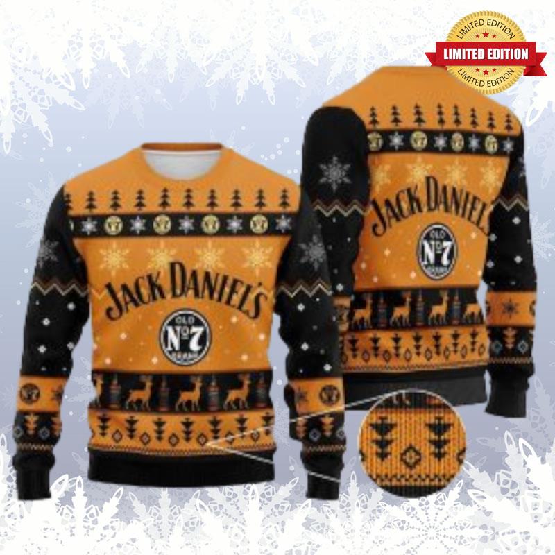 Jack Daniels Christmas Ugly Sweaters For Men Women