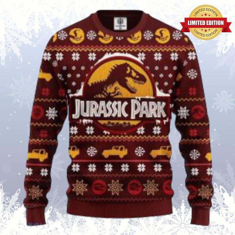 Jurassic Park Knitted Christmas Jurassic Park Xmas Ugly Sweaters For Men Women