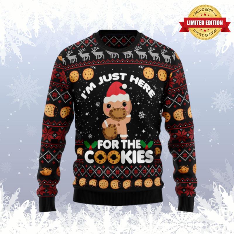 Just Here For The Cookies Ugly Sweaters For Men Women