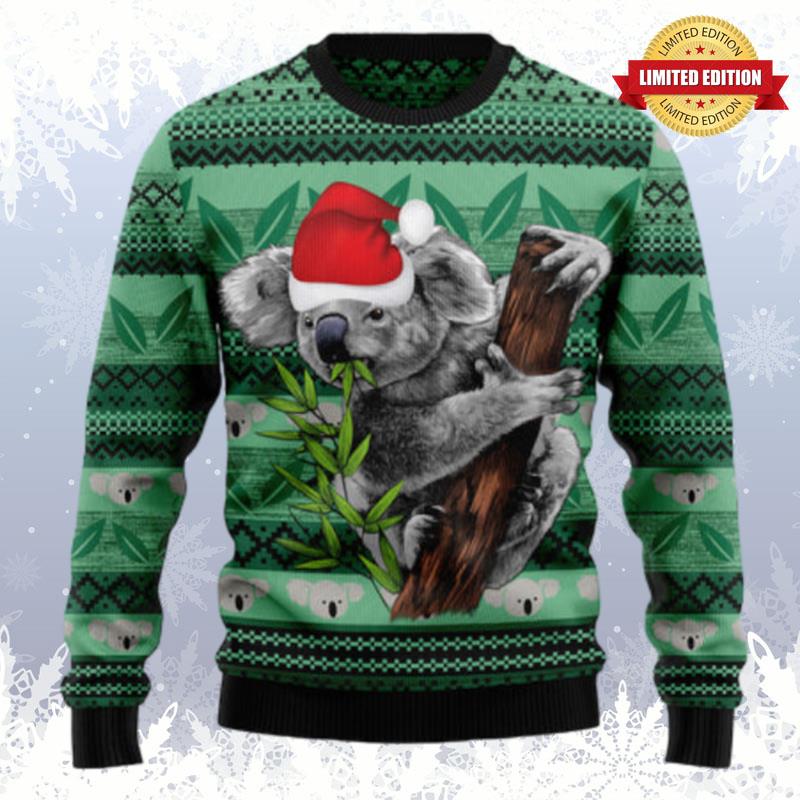 Koala Green Leaf Ugly Sweaters For Men Women