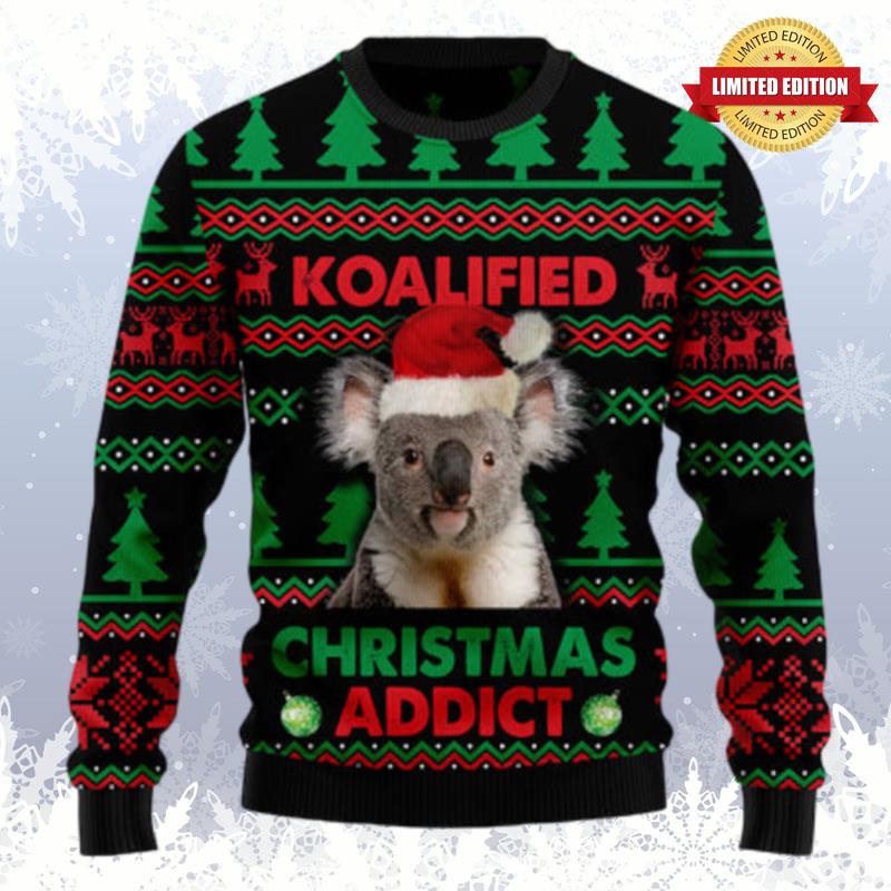 Koala Koalified Christmas Addict Ugly Sweaters For Men Women