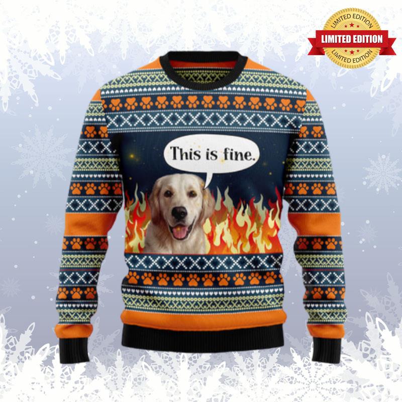 Labrador Retriever Fire Ugly Sweaters For Men Women