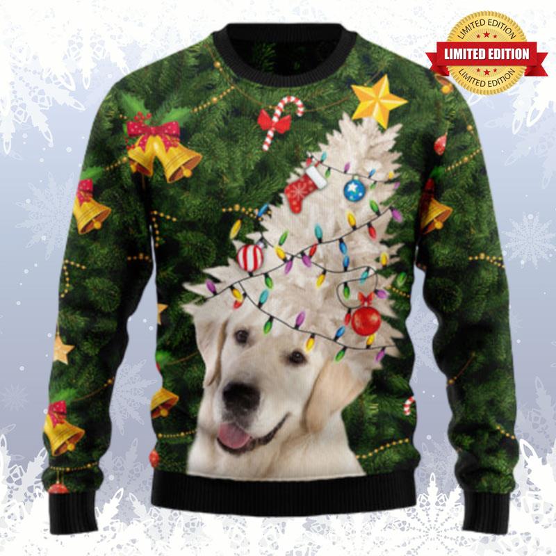 Labrador Retriever Noel Tree Ugly Sweaters For Men Women