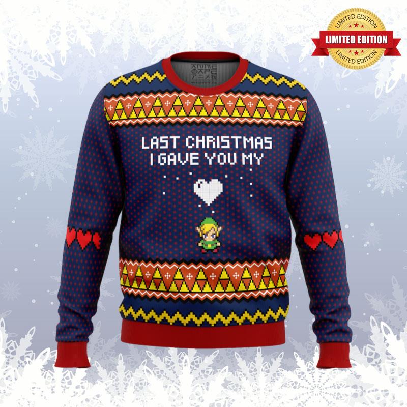Last Christmas I Gave You My Heart Zelda Ugly Sweaters For Men Women