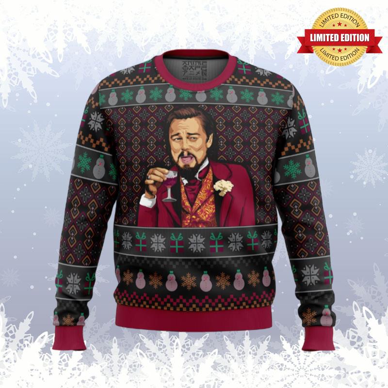 Laughing Leo DiCaprio Meme Ugly Sweaters For Men Women
