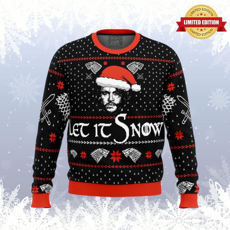 Let it Snow Jon Game of Thrones Ugly Sweaters For Men Women