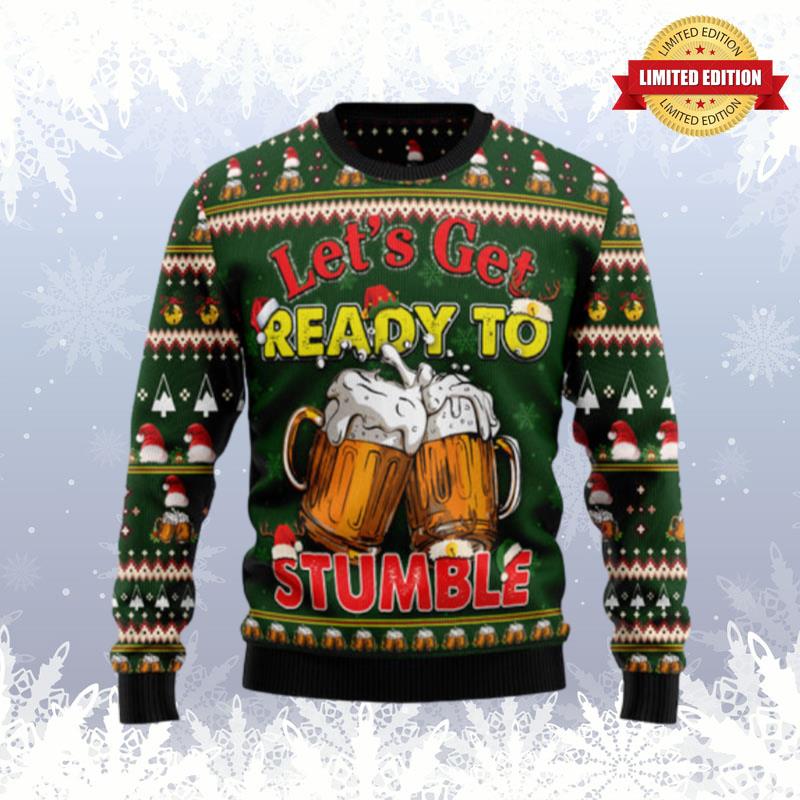 Let'S Get Ready To Stumble Beer Ugly Sweaters For Men Women